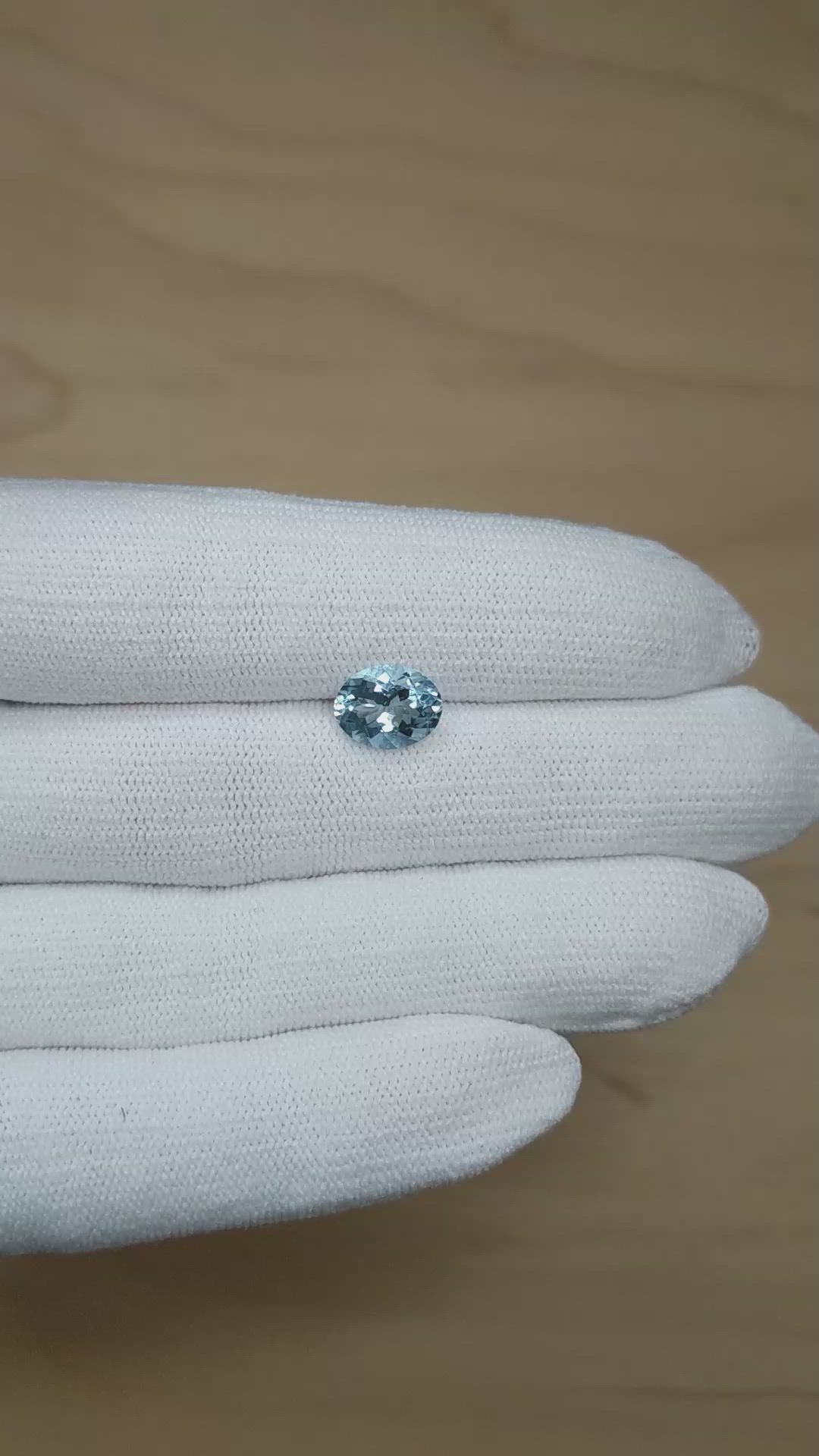 1.90 Ct. Blue Aquamarine from Mozambique Size Video