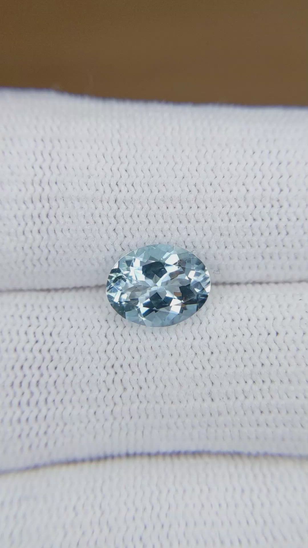 1.90 Ct. Blue Aquamarine from Mozambique Size Video