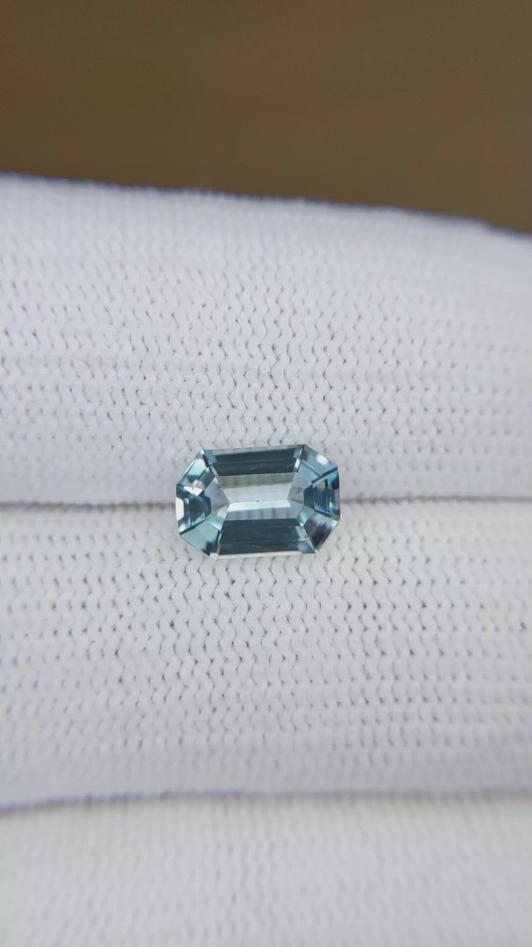 1.41 Ct. Blue Aquamarine from Mozambique Size Video