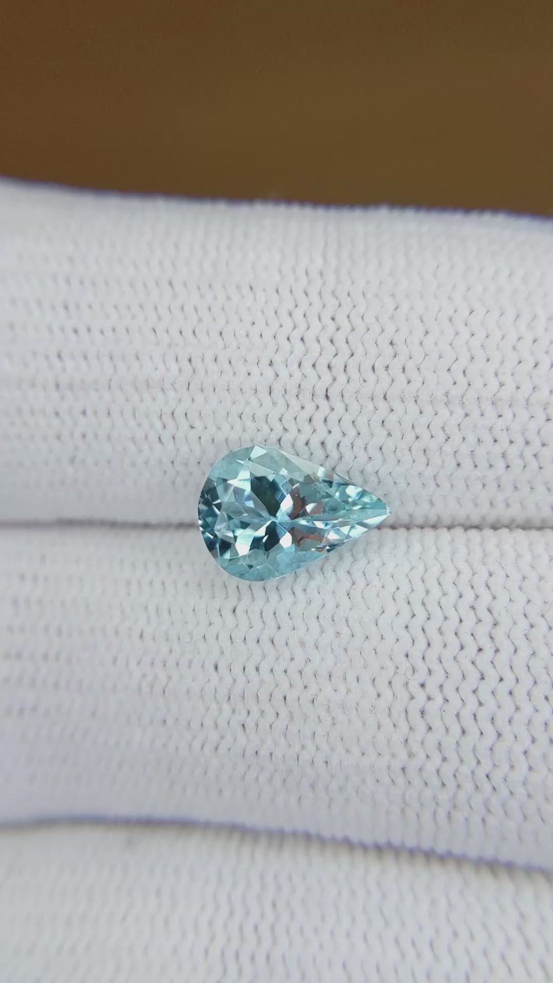 1.51 Ct. Blue Aquamarine from Mozambique Size Video
