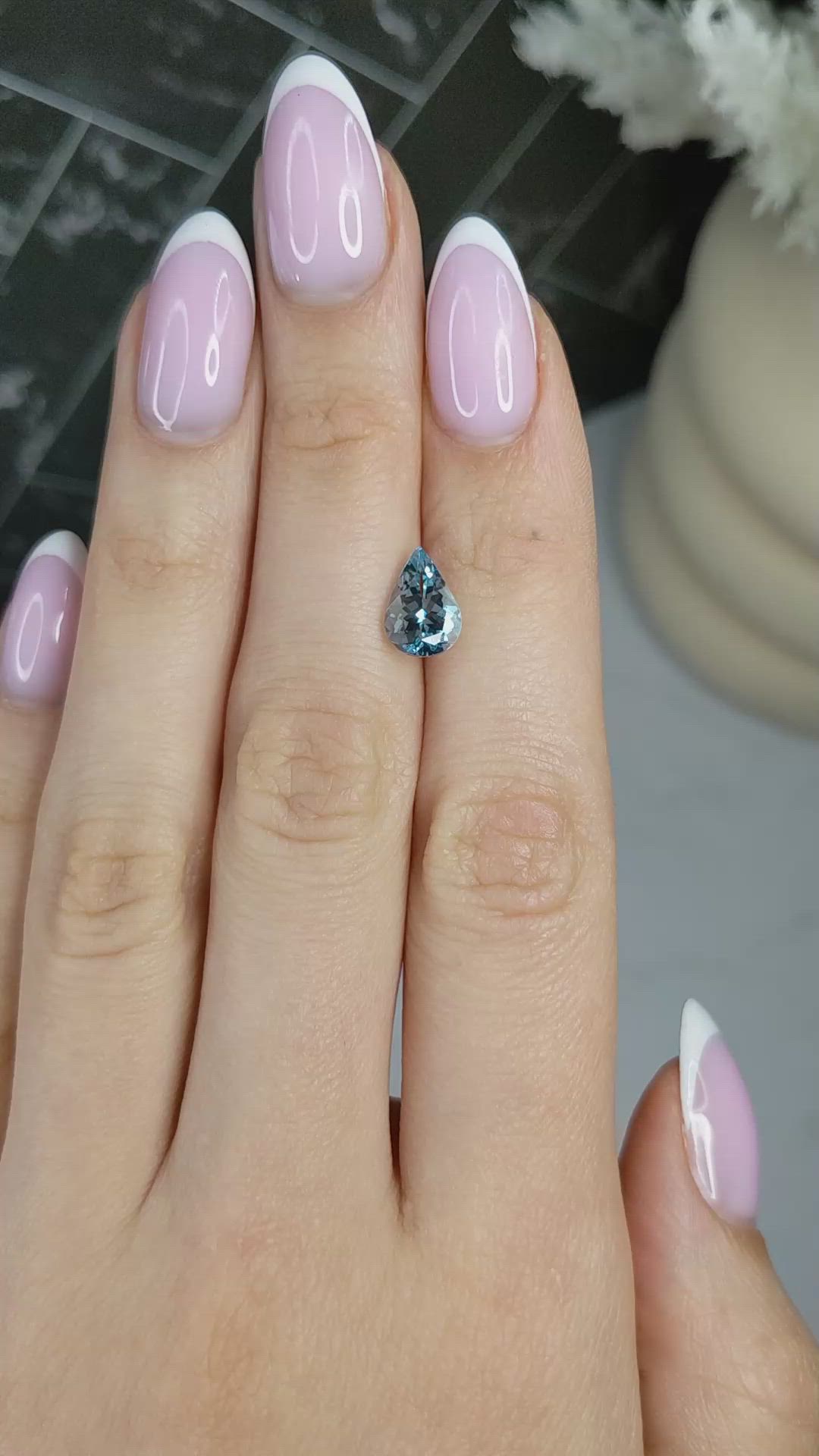 1.51 Ct. Blue Aquamarine from Mozambique Size Video