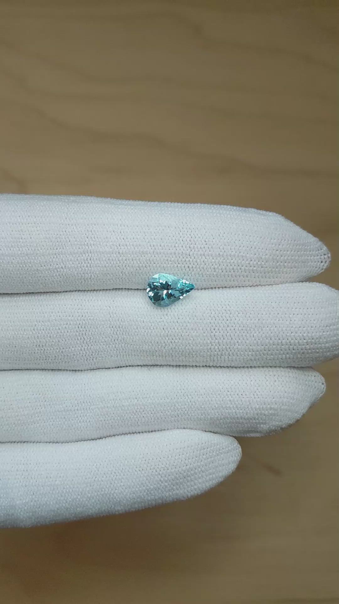 1.51 Ct. Blue Aquamarine from Mozambique Size Video