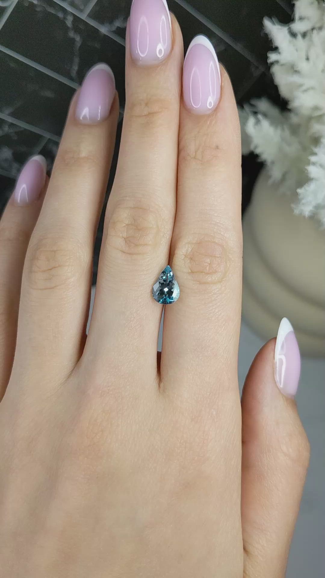 1.51 Ct. Blue Aquamarine from Mozambique Size Video