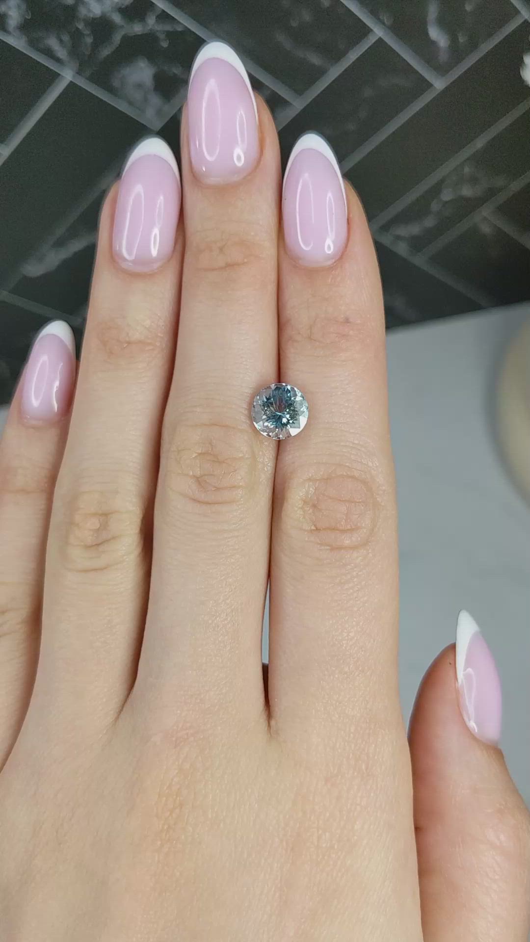 2.20 Ct. Blue Aquamarine from Mozambique Size Video