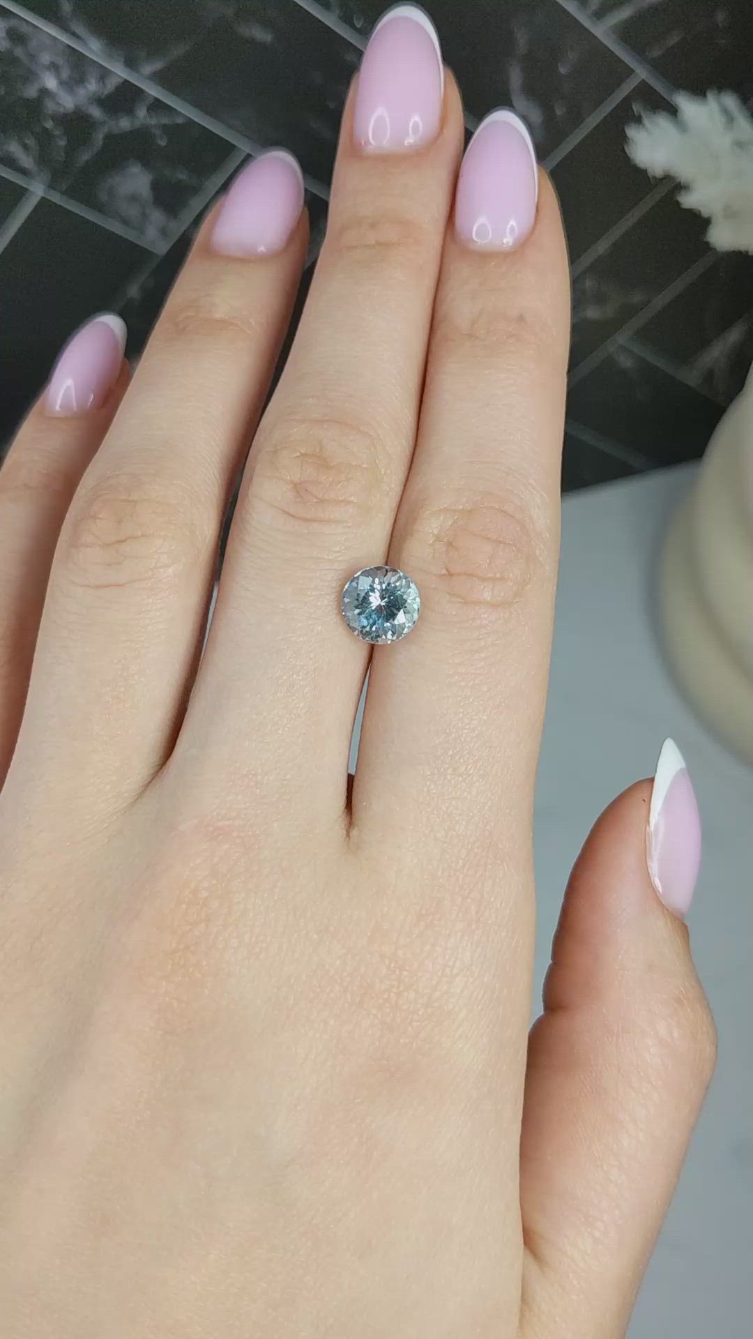 2.20 Ct. Blue Aquamarine from Mozambique Size Video