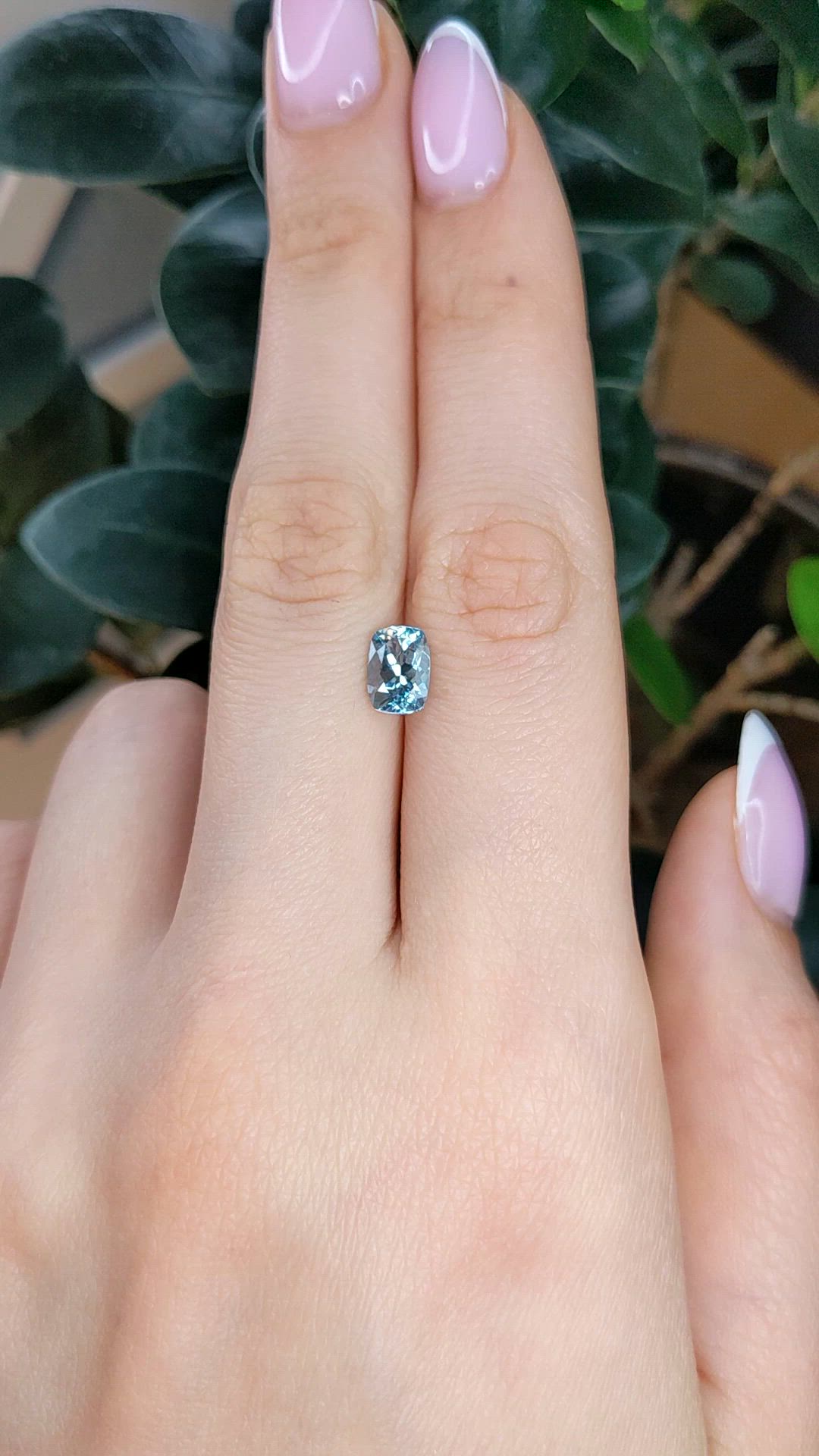 1.07 Ct. Blue Aquamarine from Mozambique Size Video
