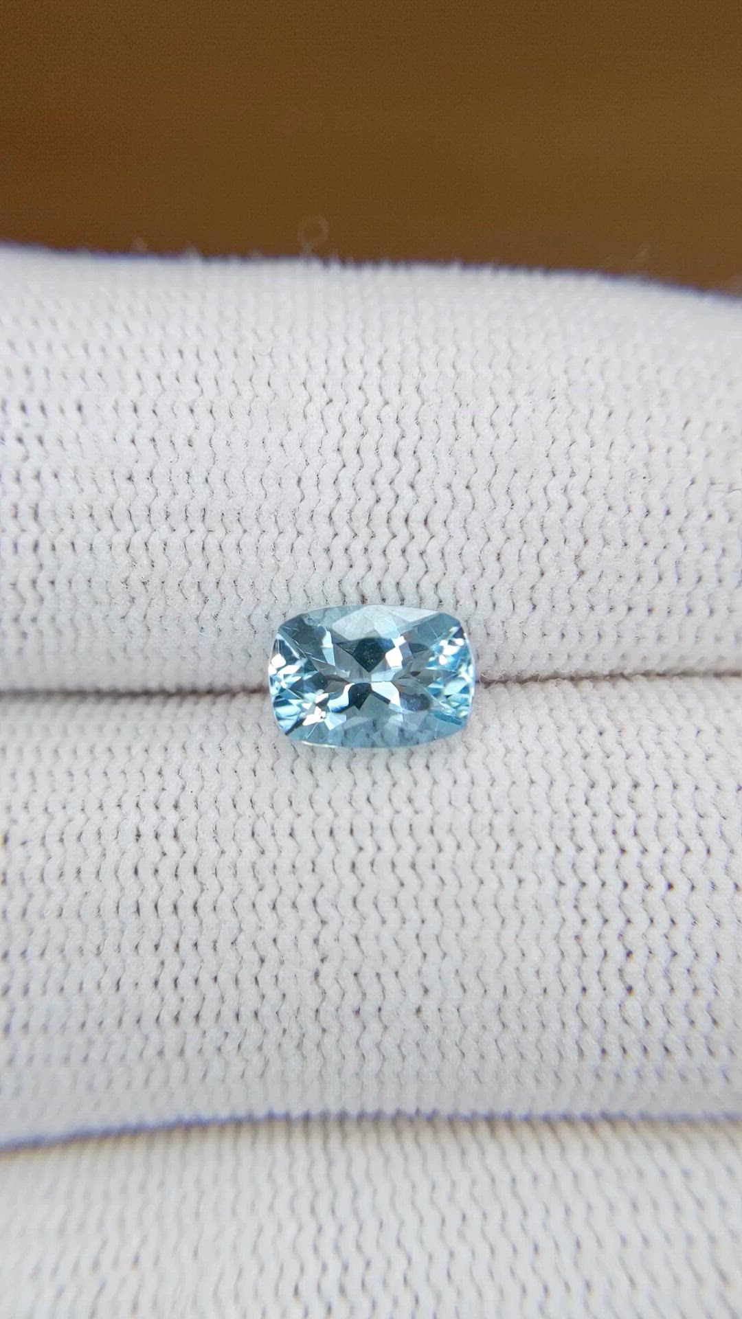 1.07 Ct. Blue Aquamarine from Mozambique Size Video