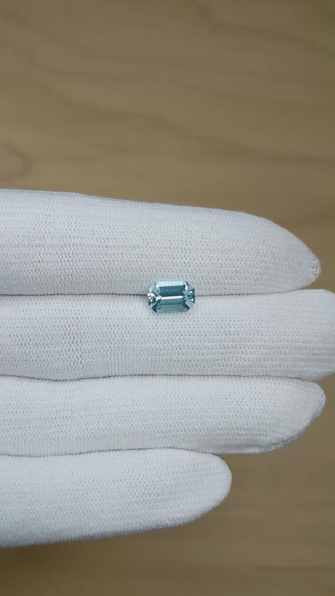 1.51 Ct. Blue Aquamarine from Mozambique Size Video