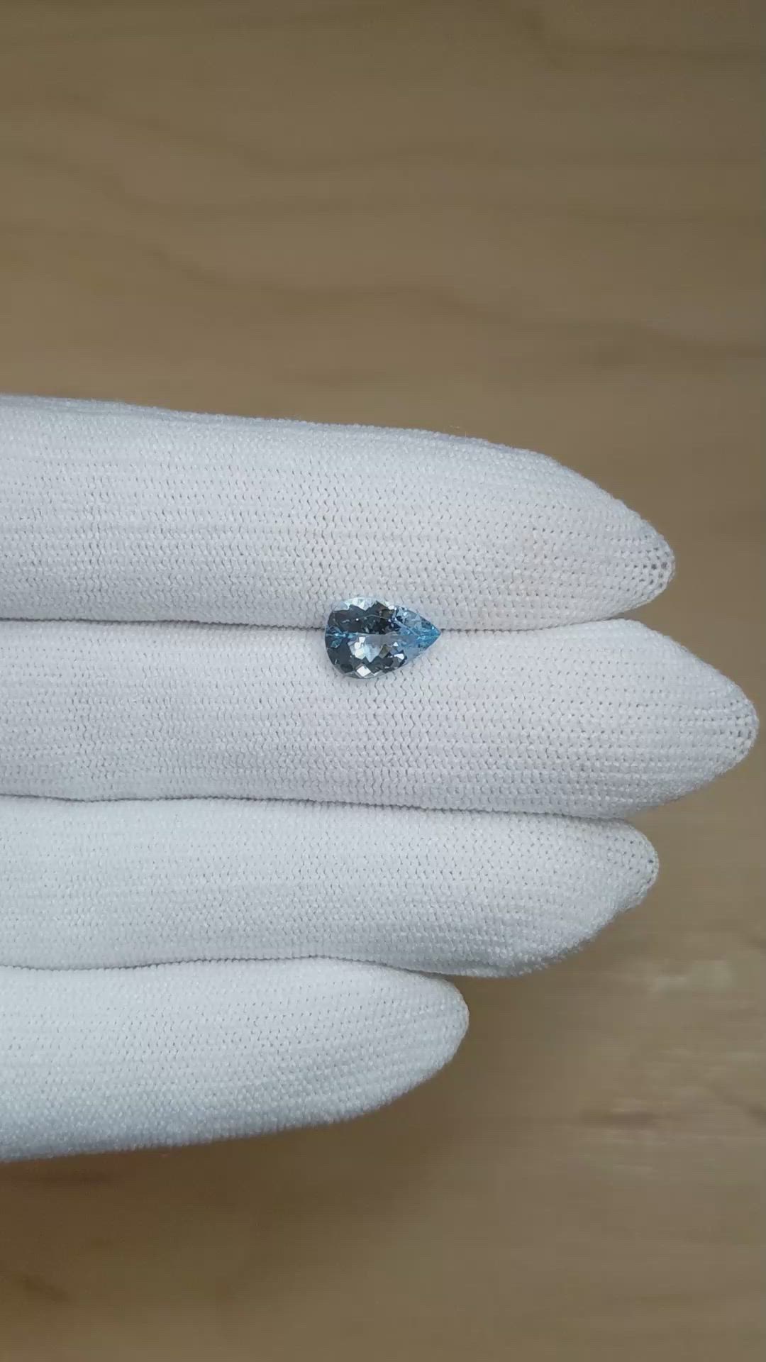 1.68 Ct. Blue Aquamarine from Mozambique Size Video