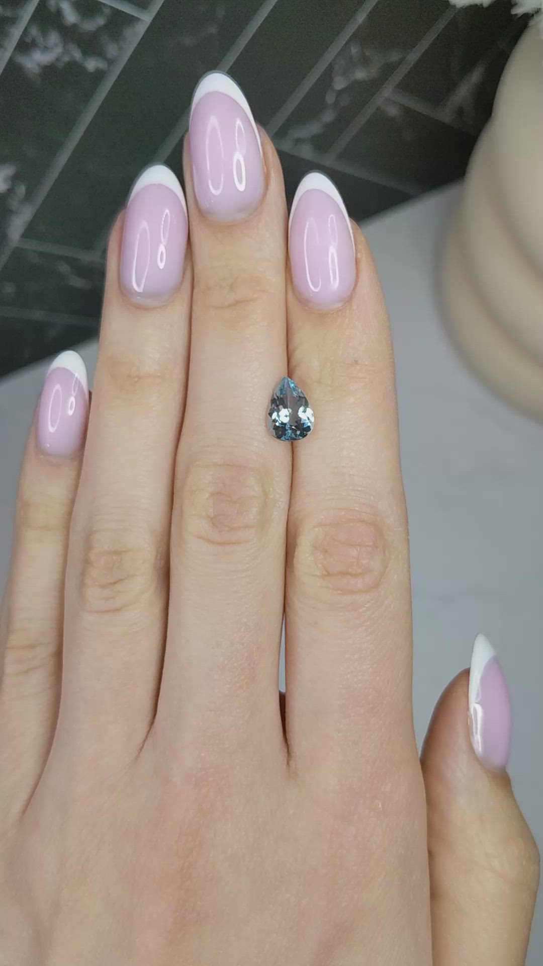 1.68 Ct. Blue Aquamarine from Mozambique Size Video