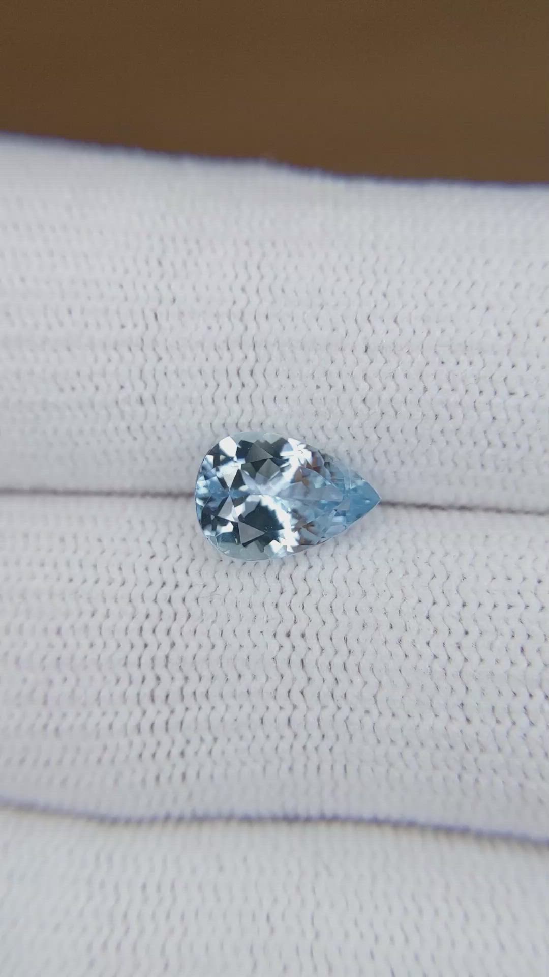 1.68 Ct. Blue Aquamarine from Mozambique Size Video