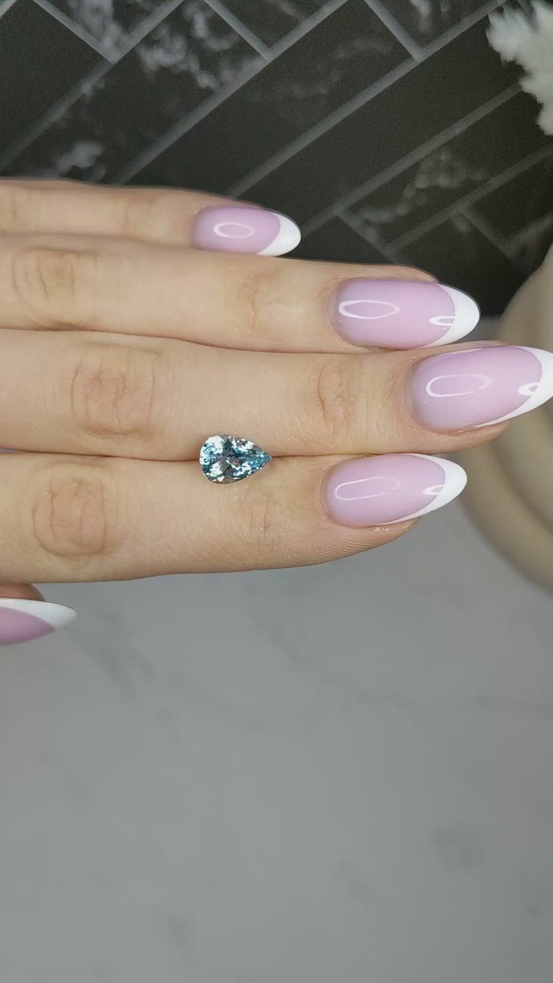 1.68 Ct. Blue Aquamarine from Mozambique Size Video