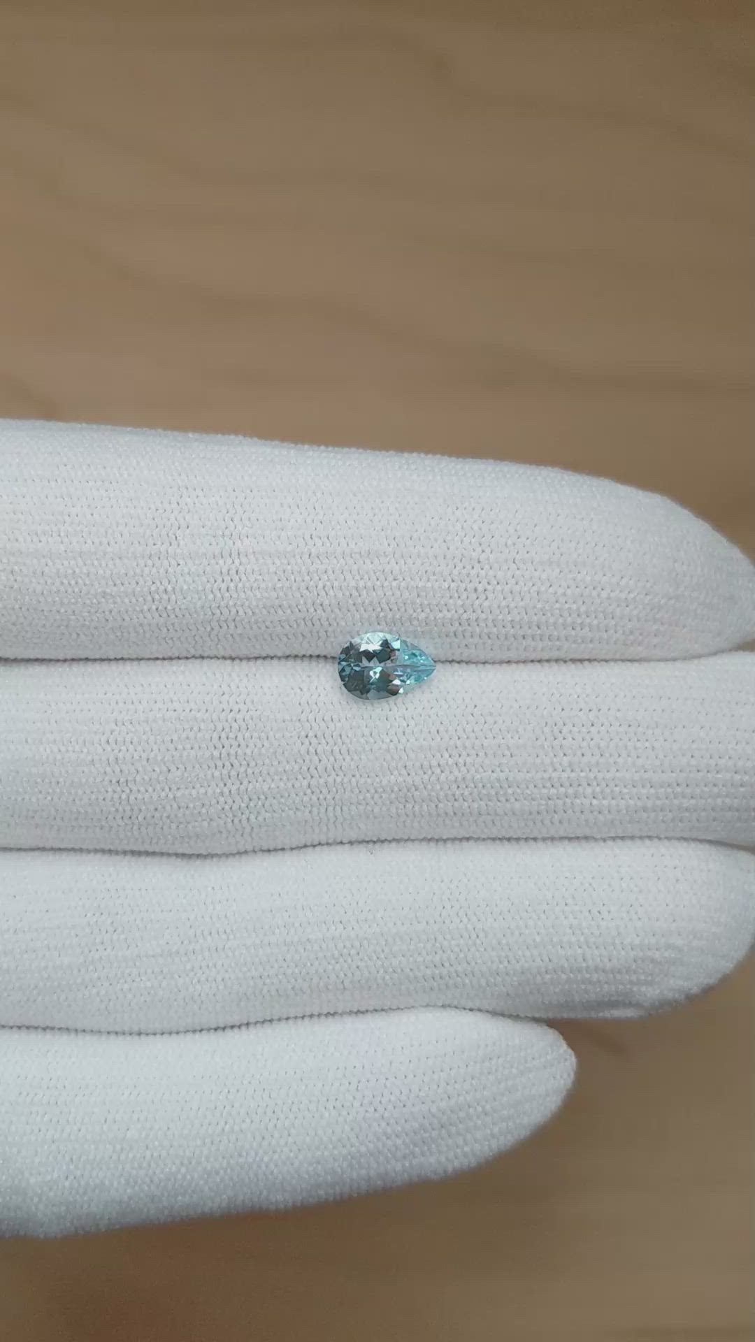 1.07 Ct. Blue Aquamarine from Mozambique Size Video
