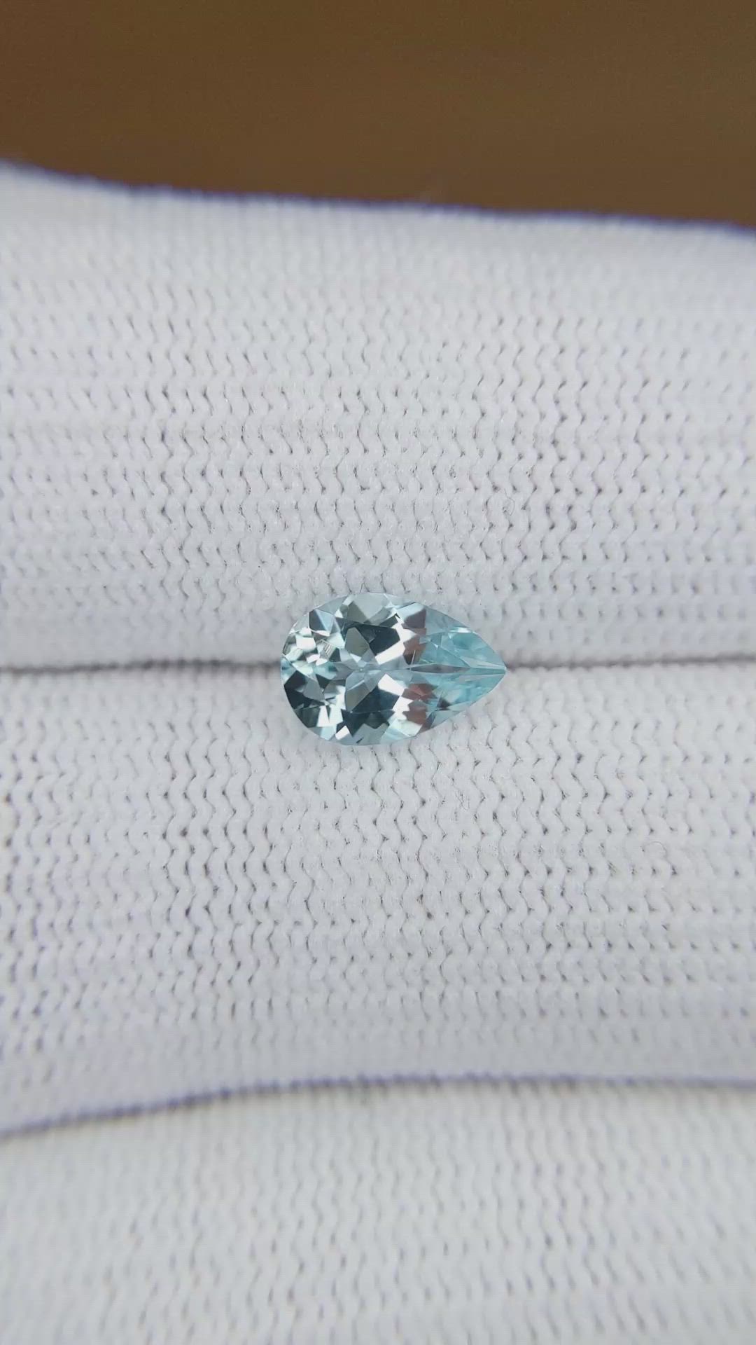 1.07 Ct. Blue Aquamarine from Mozambique Size Video
