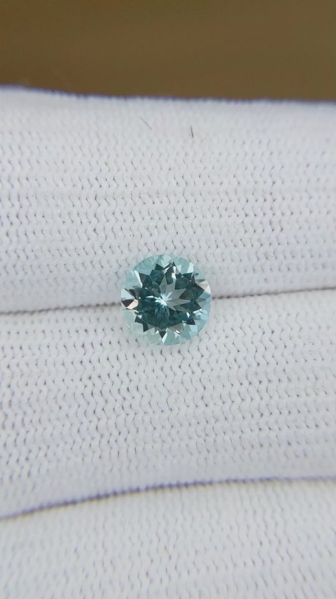 1.52 Ct. Blue Aquamarine from Mozambique Size Video