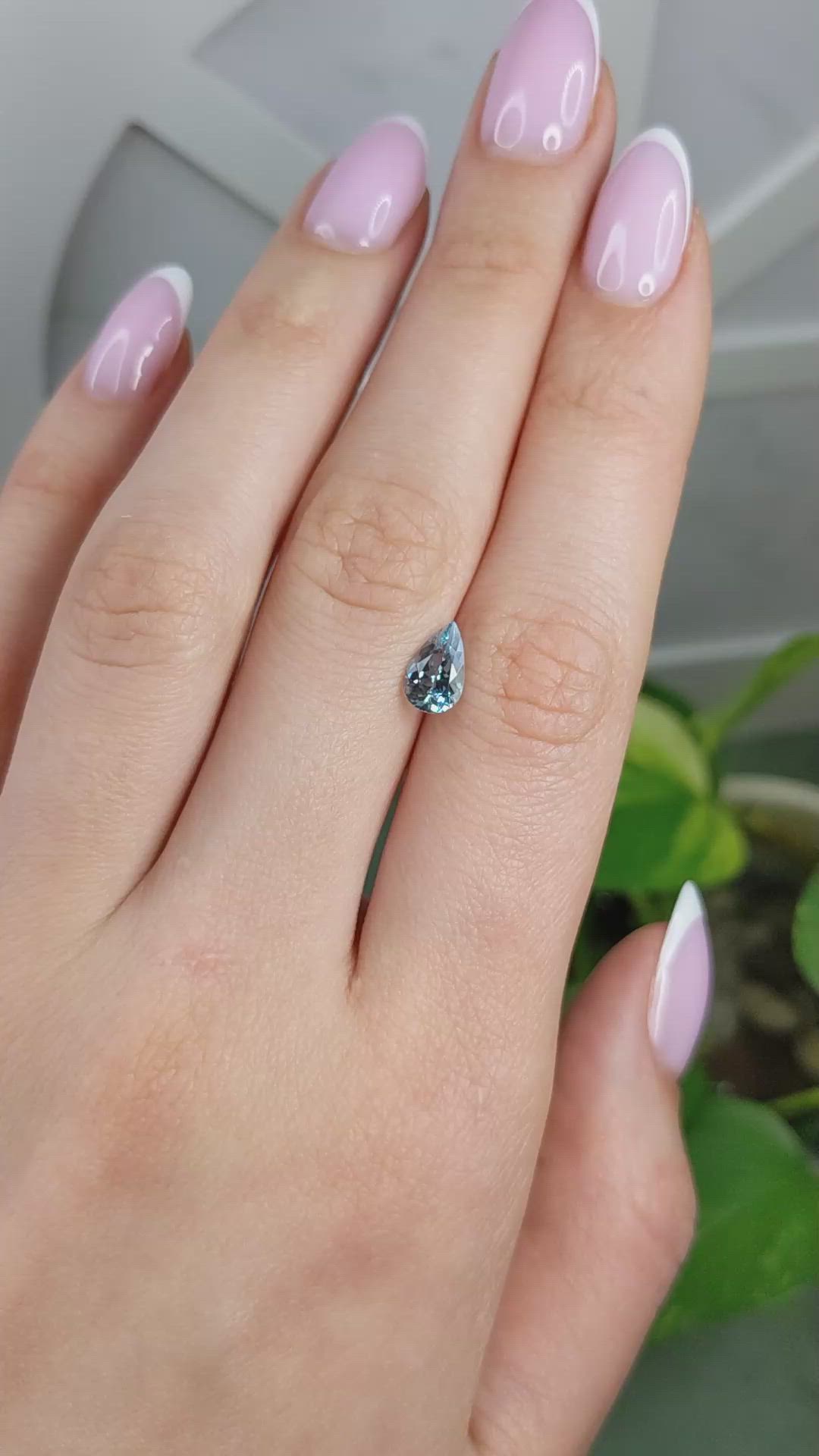 0.92 Ct. Blue Aquamarine from Mozambique Size Video