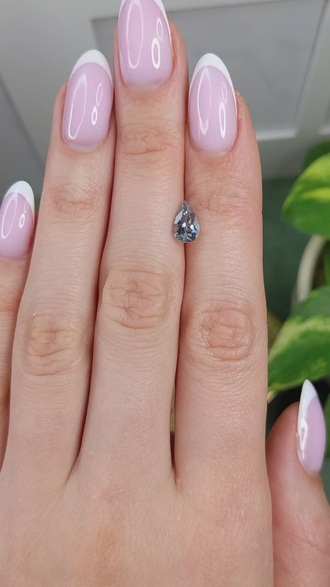 0.92 Ct. Blue Aquamarine from Mozambique Size Video