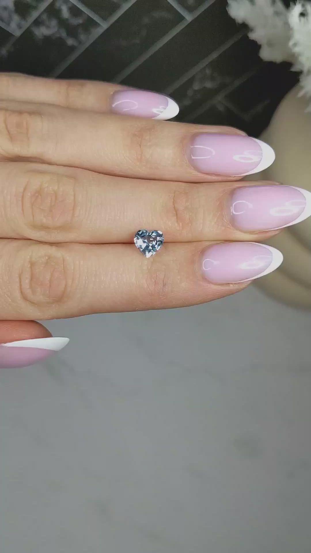 0.91 Ct. Blue Aquamarine from Mozambique Size Video