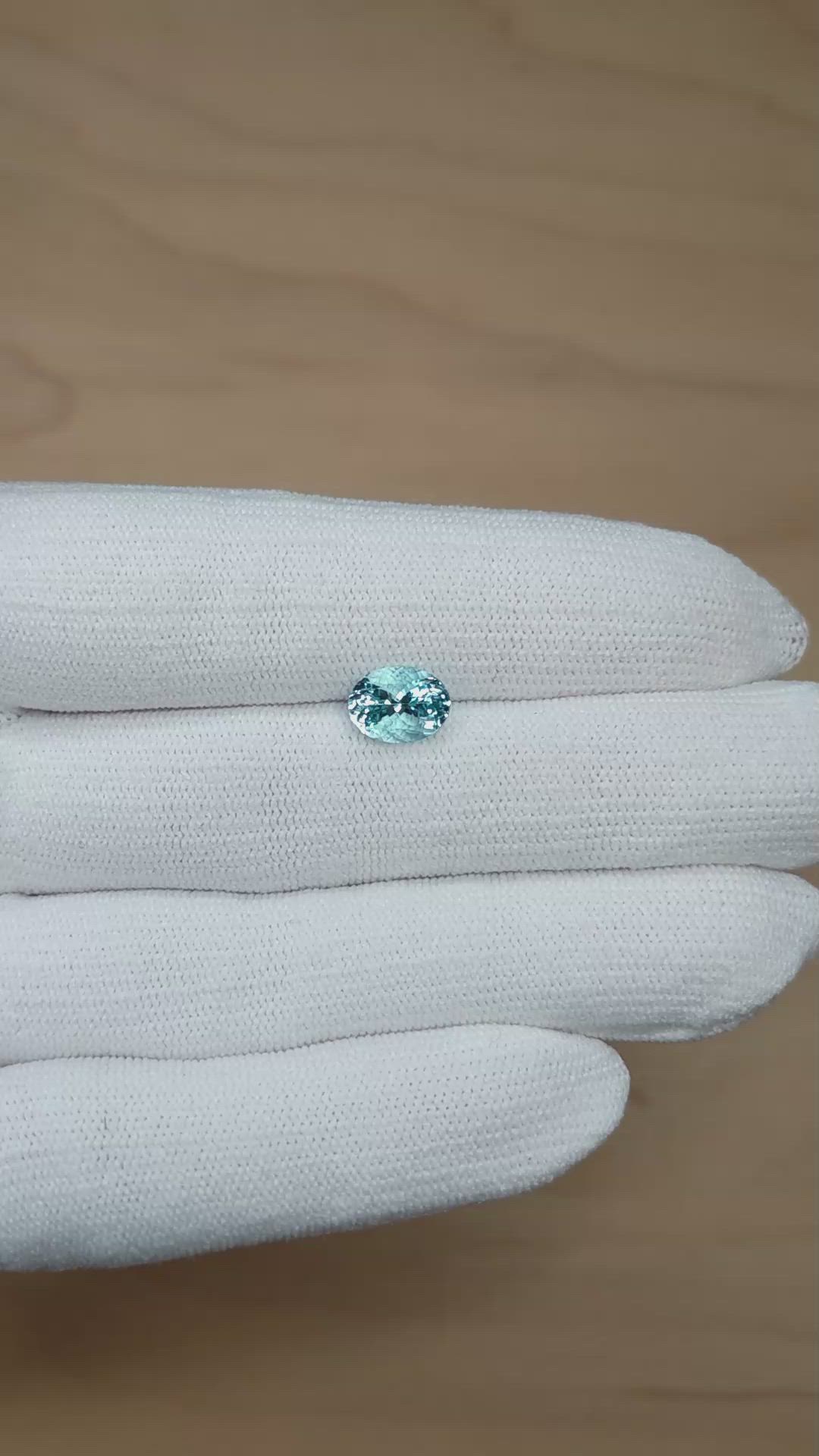 2.01 Ct. Blue Aquamarine from Mozambique Size Video