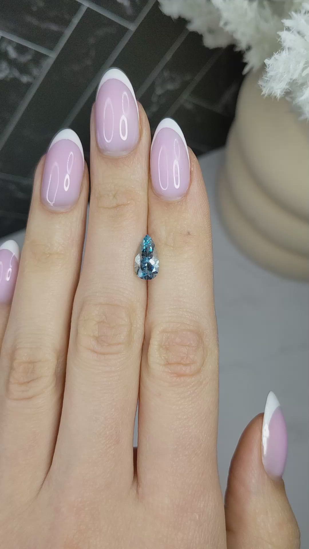 1.39 Ct. Blue Aquamarine from Mozambique Size Video