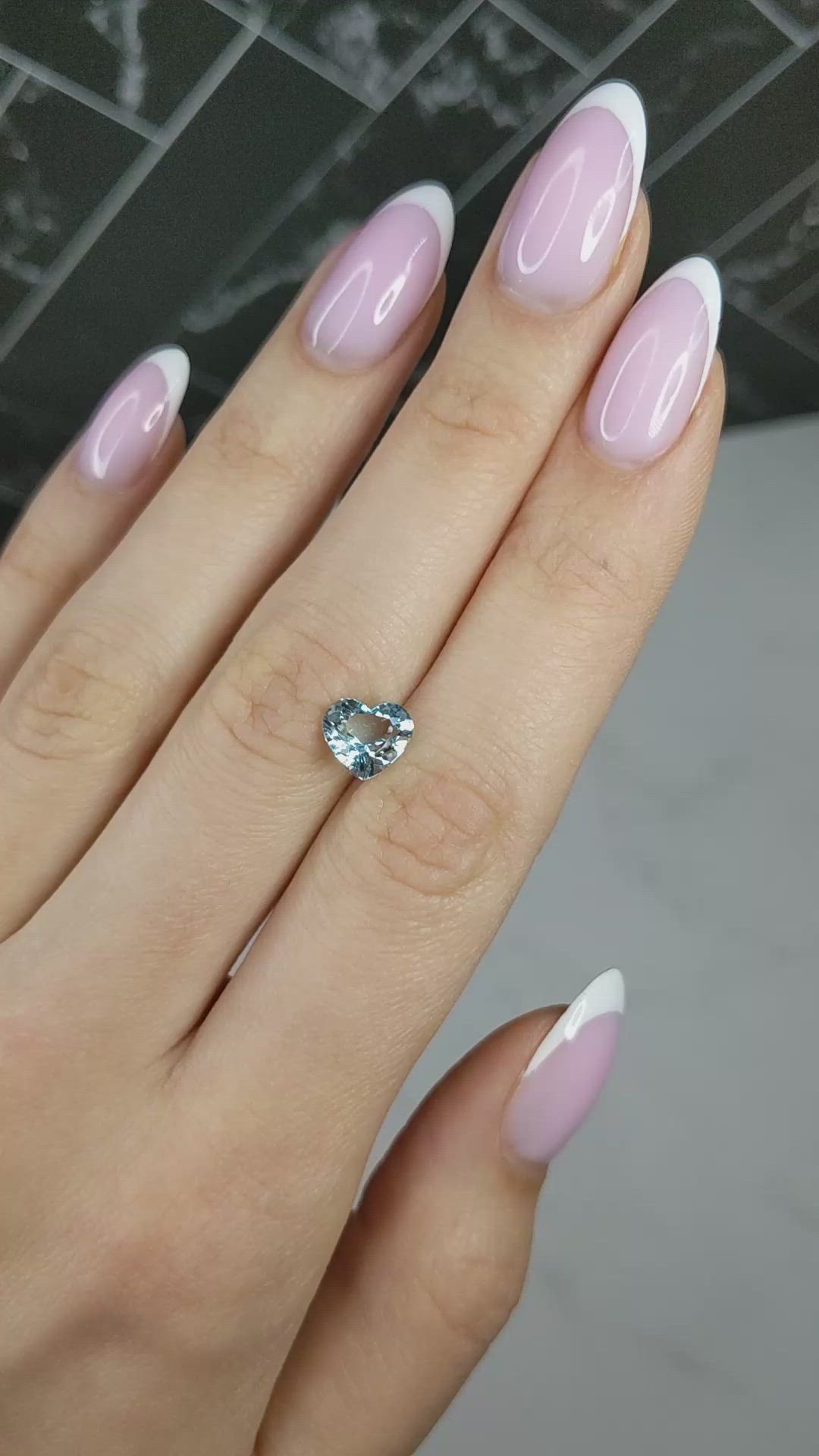 1.59 Ct. Blue Aquamarine from Mozambique Size Video