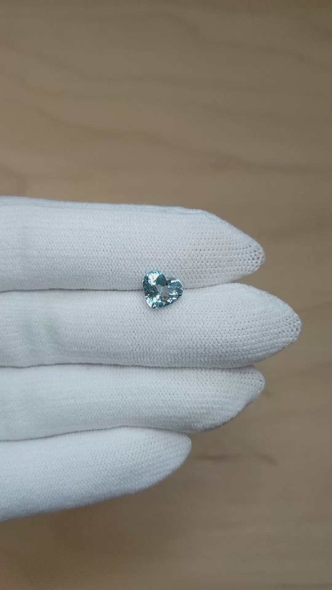 1.59 Ct. Blue Aquamarine from Mozambique Size Video