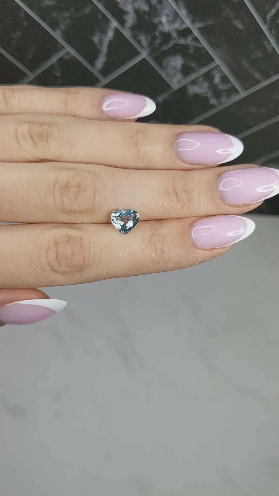 1.59 Ct. Blue Aquamarine from Mozambique Size Video