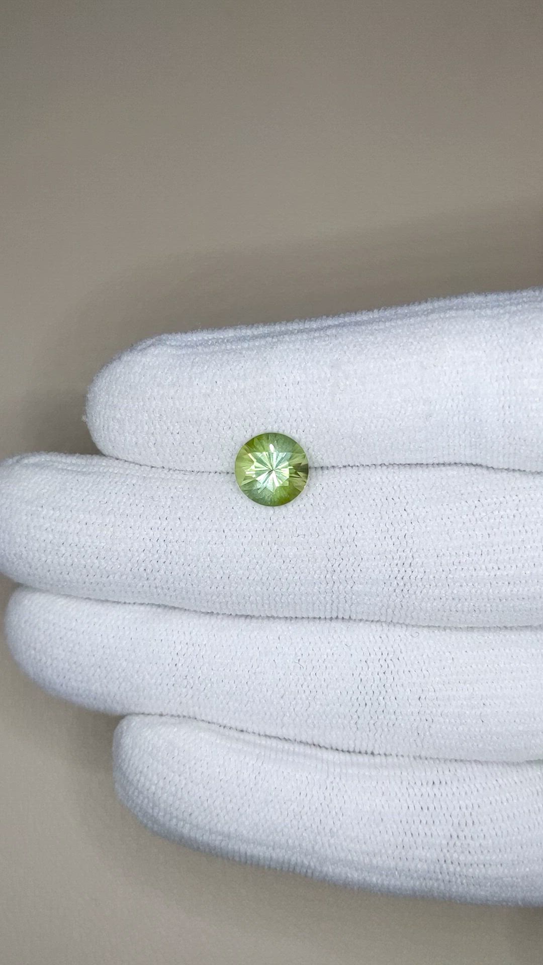 1.90 Ct. Yellowish Green Tourmaline from Brazil Size Video