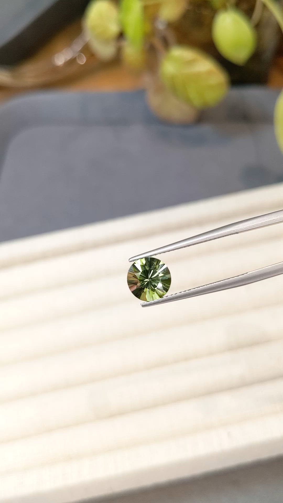 1.90 Ct. Yellowish Green Tourmaline from Brazil Size Video