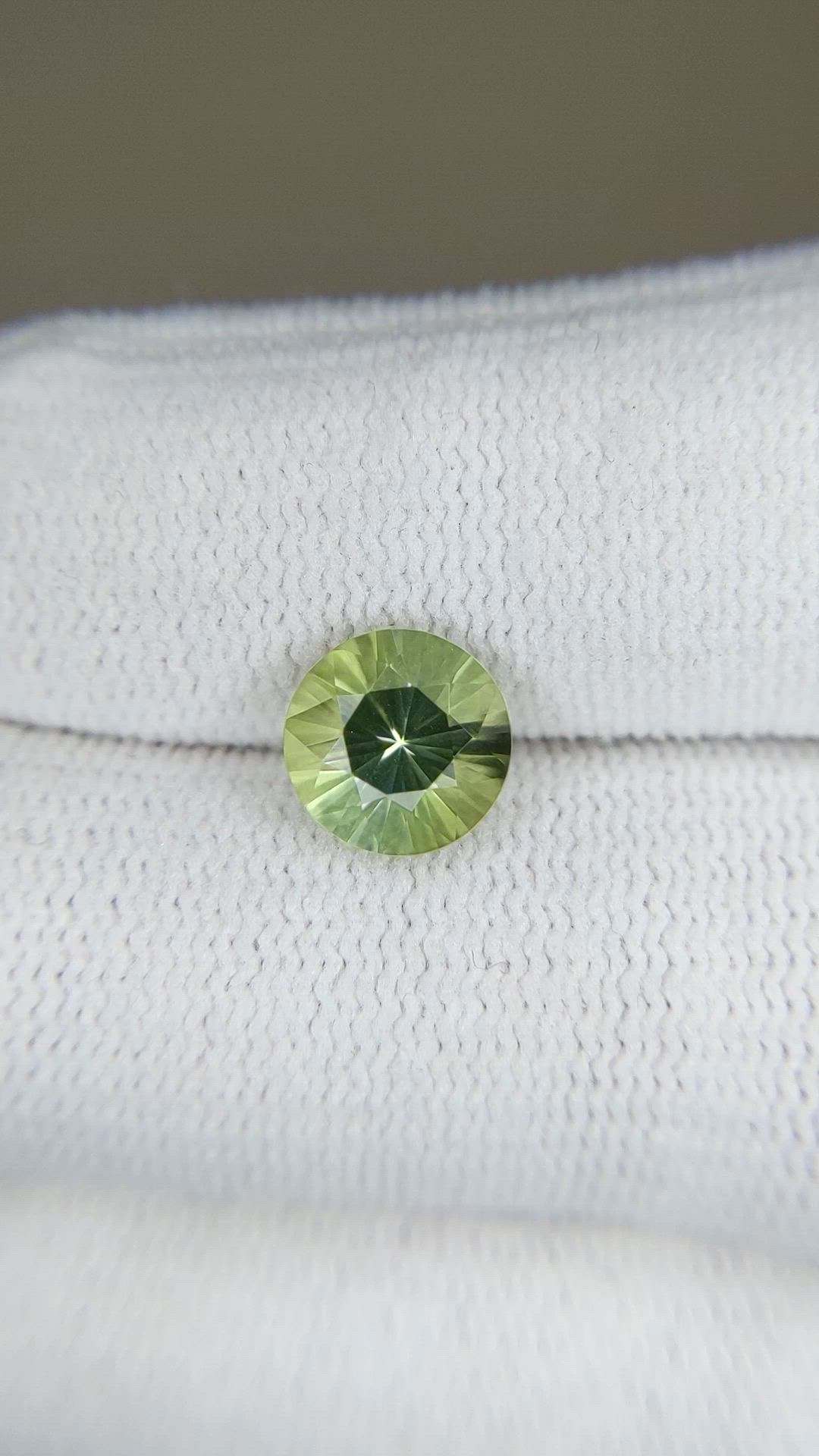 1.90 Ct. Yellowish Green Tourmaline from Brazil Size Video