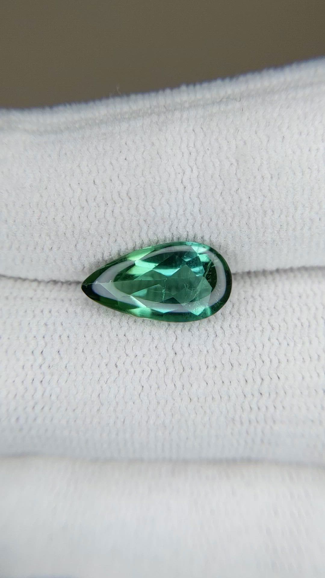 2.57 Ct. Bluish Green Tourmaline from Brazil Size Video