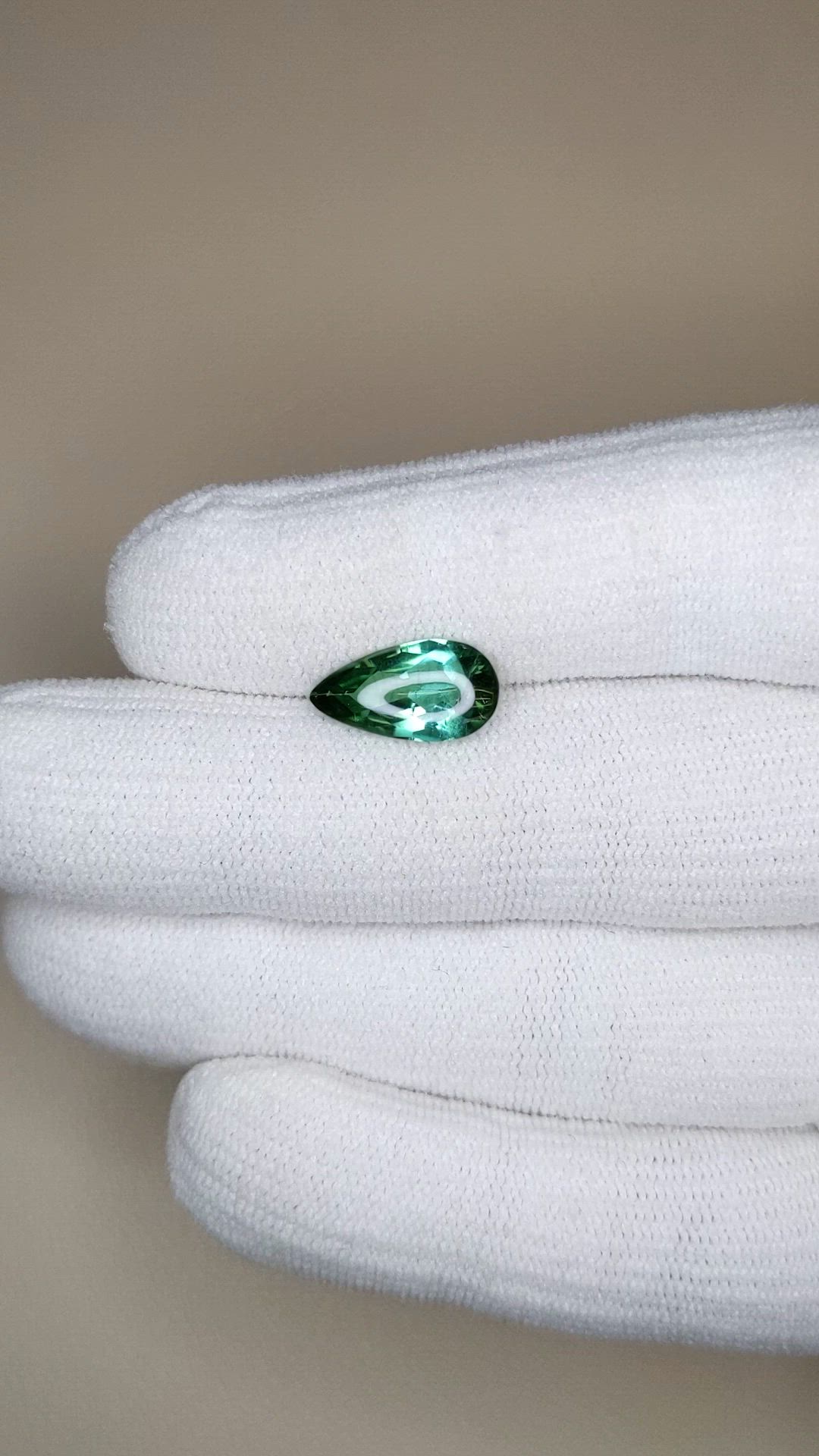 2.57 Ct. Bluish Green Tourmaline from Brazil Size Video