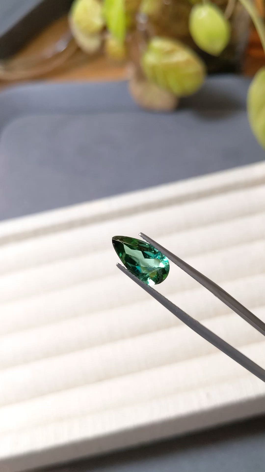2.57 Ct. Bluish Green Tourmaline from Brazil Size Video