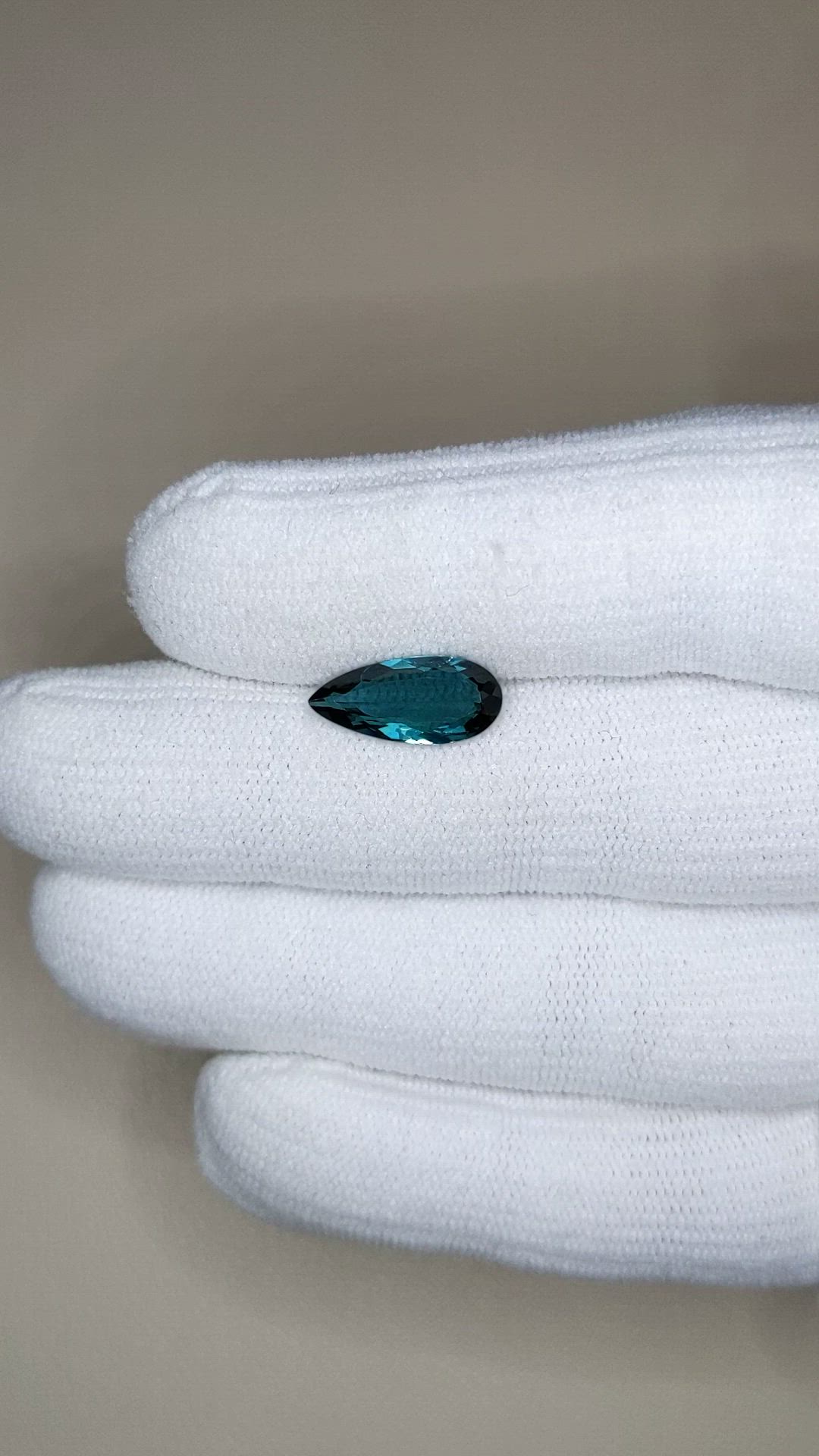 2.17 Ct. Bluish Green Tourmaline from Brazil Size Video