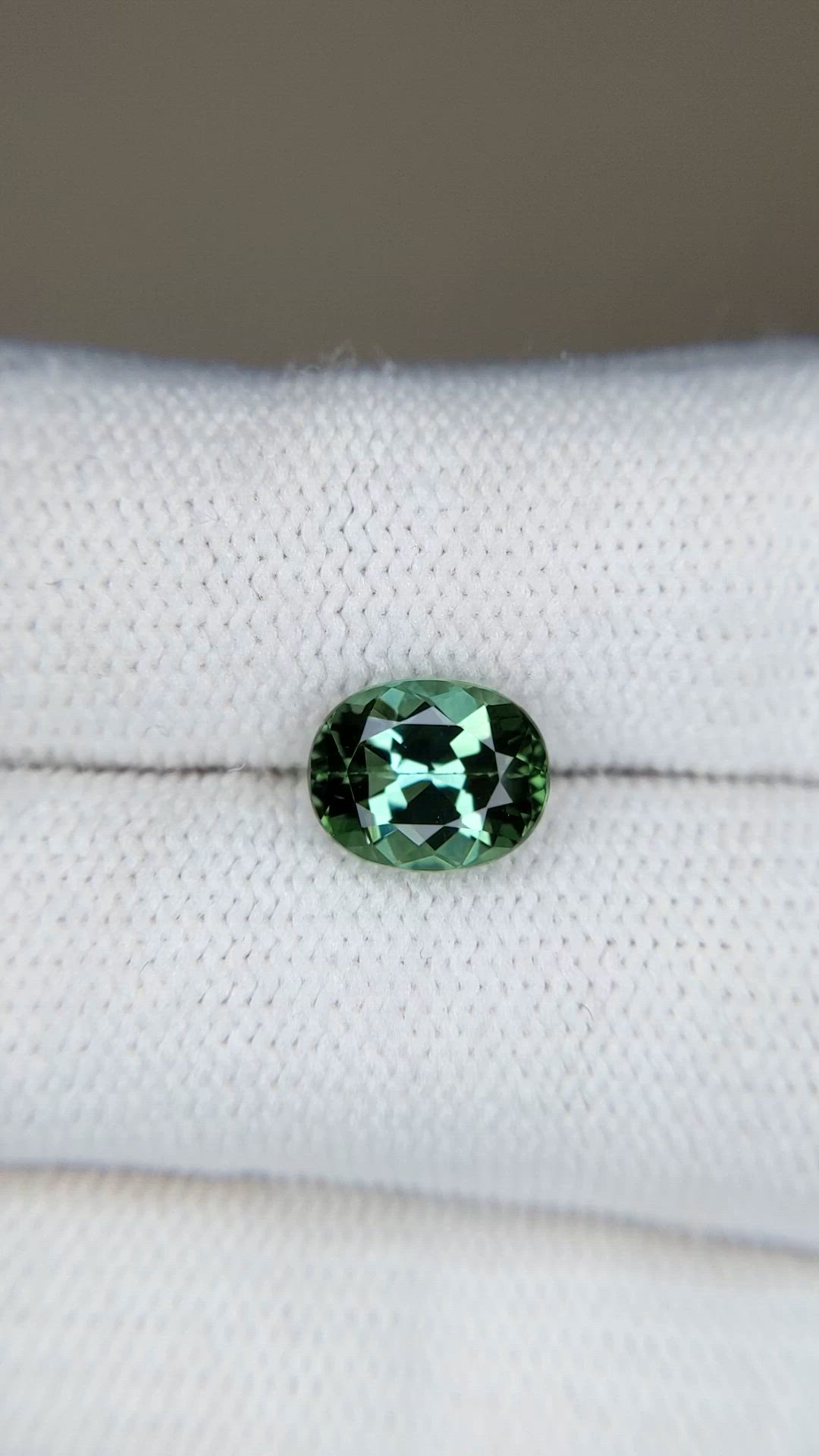 1.96 Ct. Bluish Green Tourmaline from Brazil Size Video