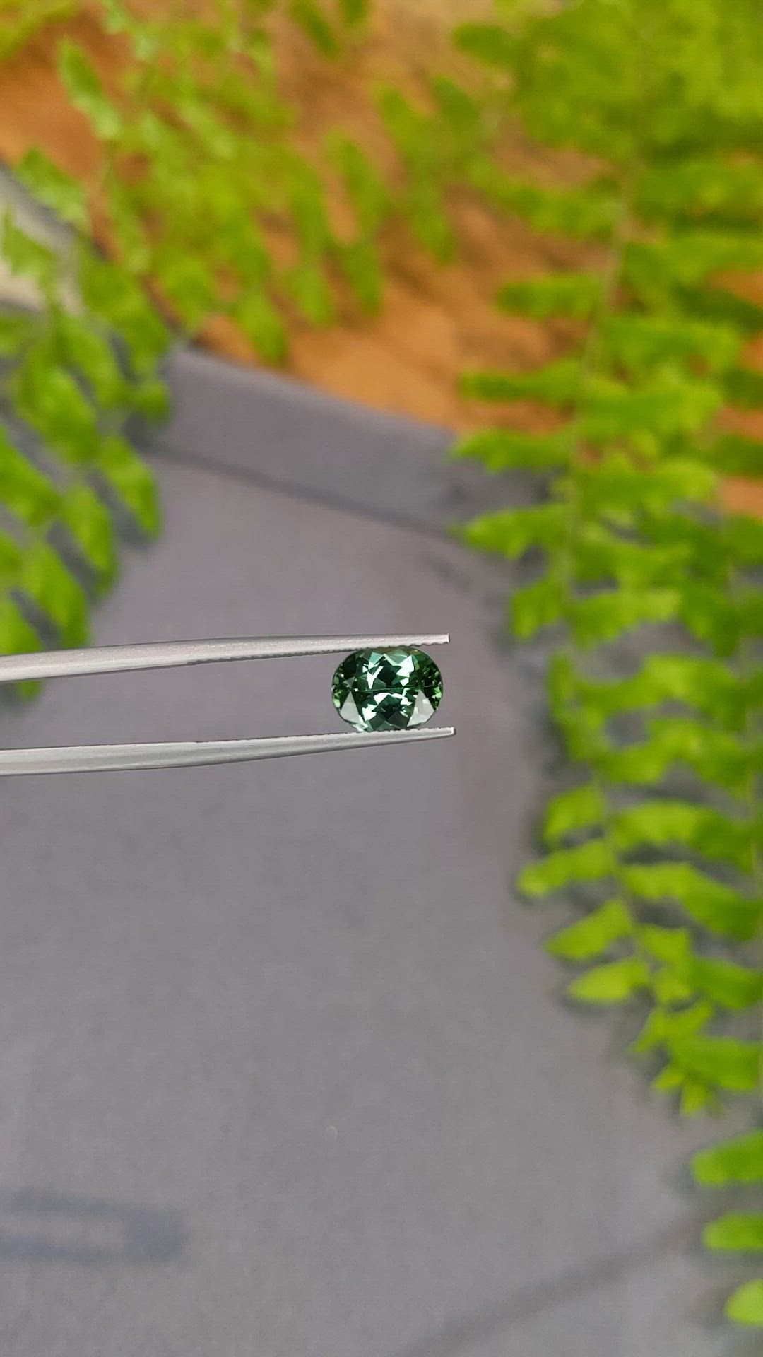 1.96 Ct. Bluish Green Tourmaline from Brazil Size Video