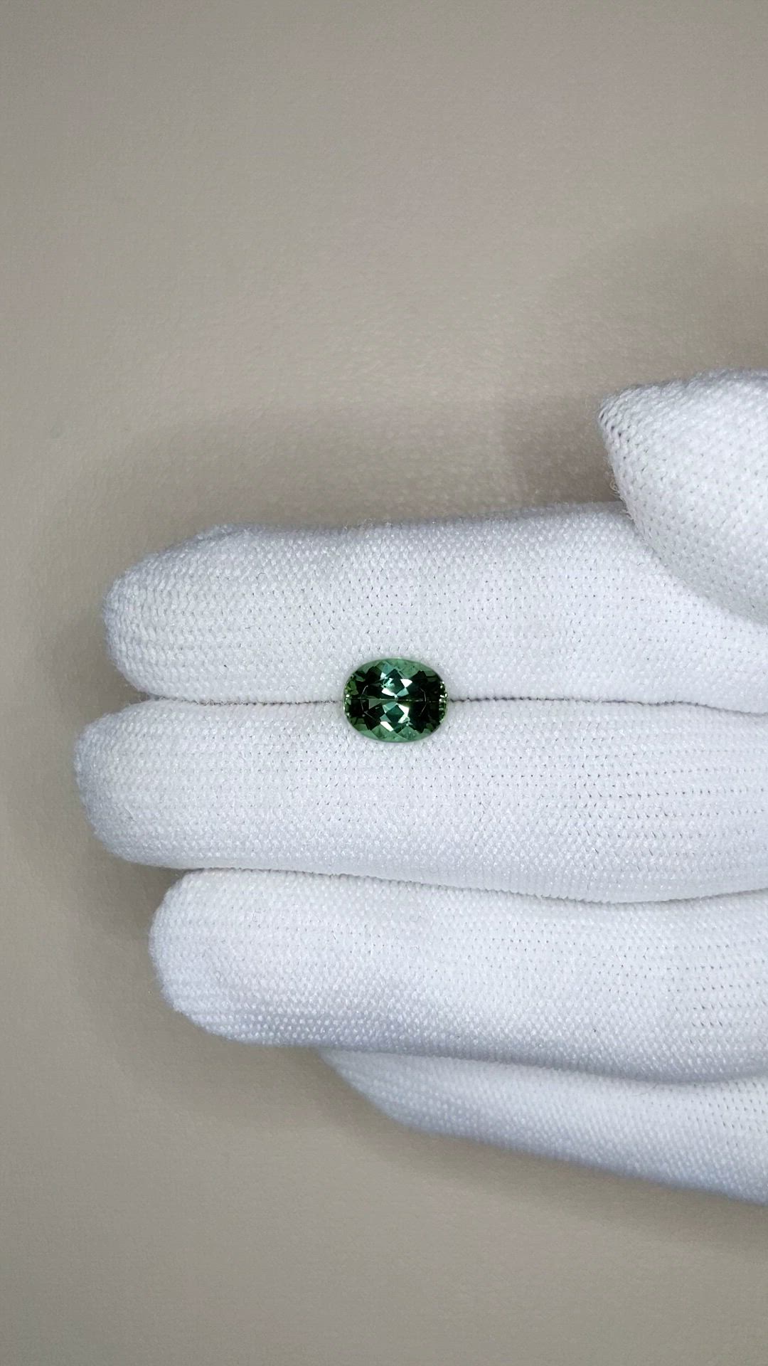 1.96 Ct. Bluish Green Tourmaline from Brazil Size Video