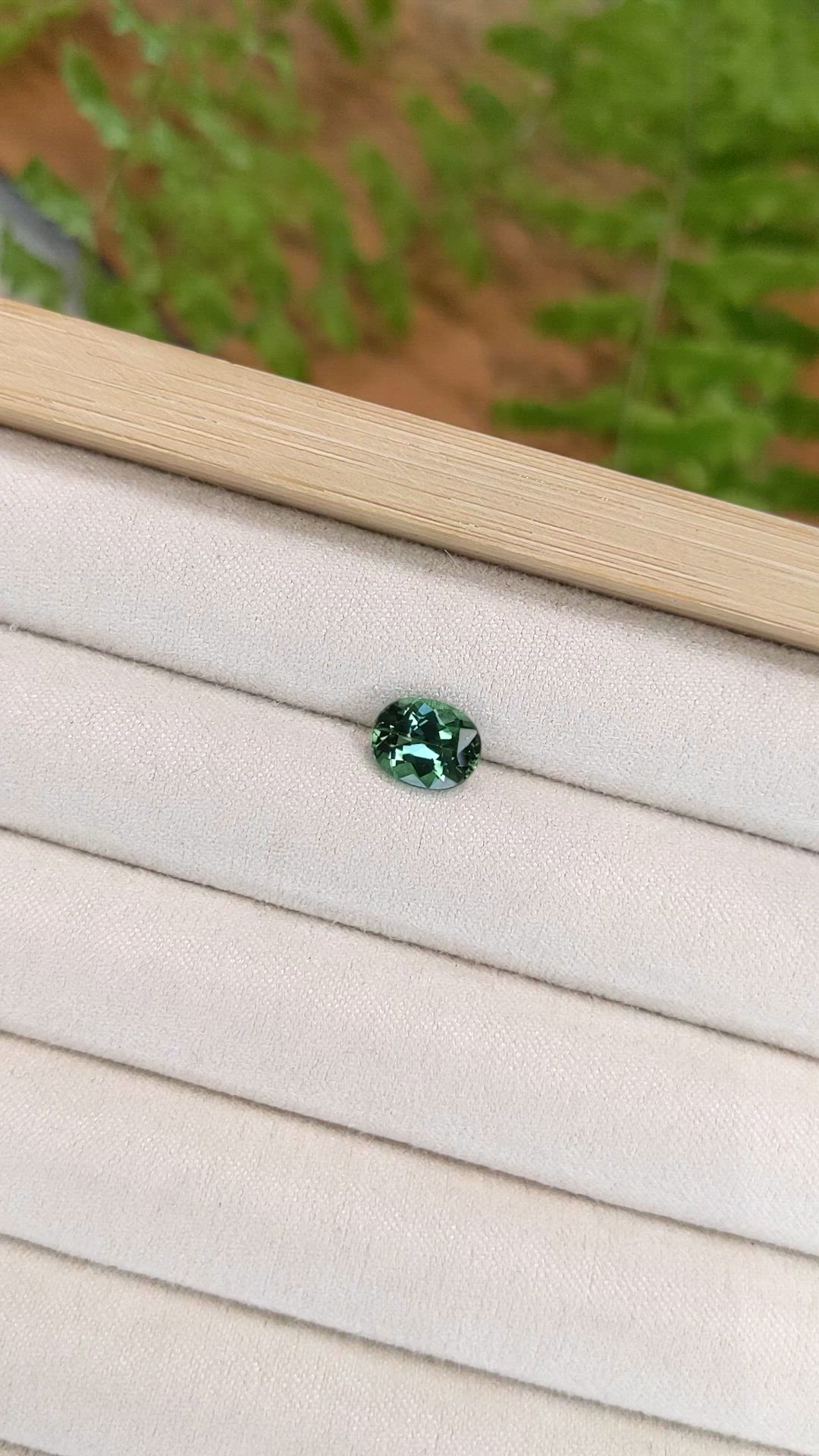 1.96 Ct. Bluish Green Tourmaline from Brazil Size Video