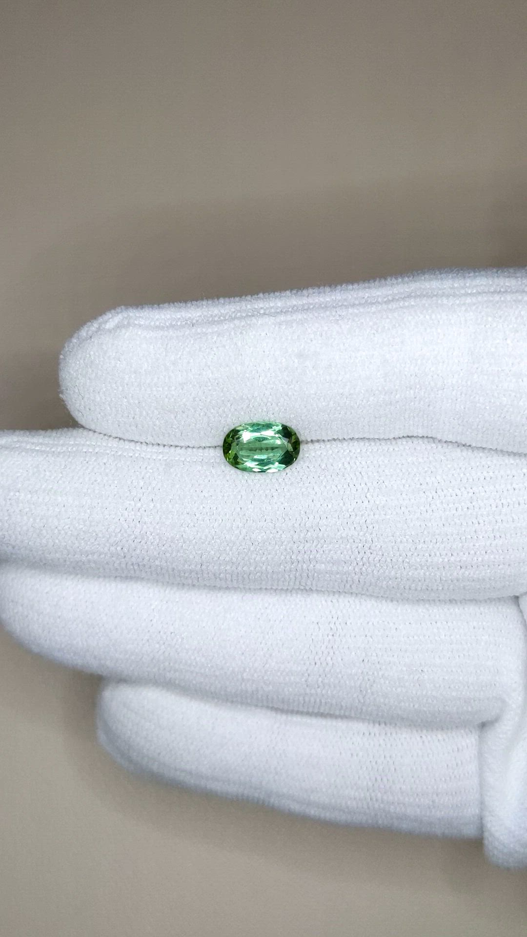 1.22 Ct. Green Tourmaline from Brazil Size Video
