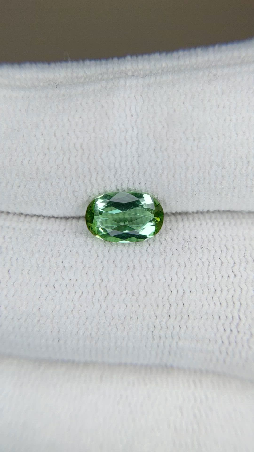 1.22 Ct. Green Tourmaline from Brazil Size Video