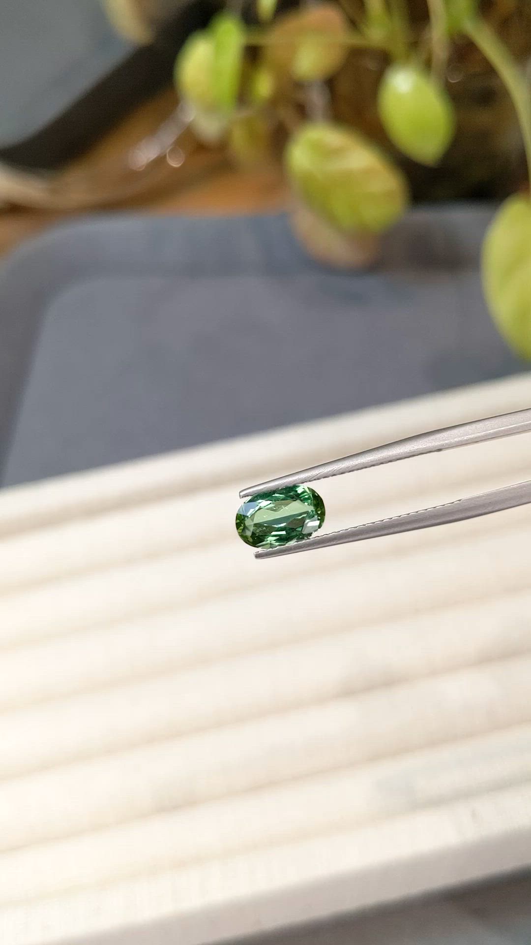 1.22 Ct. Green Tourmaline from Brazil Size Video