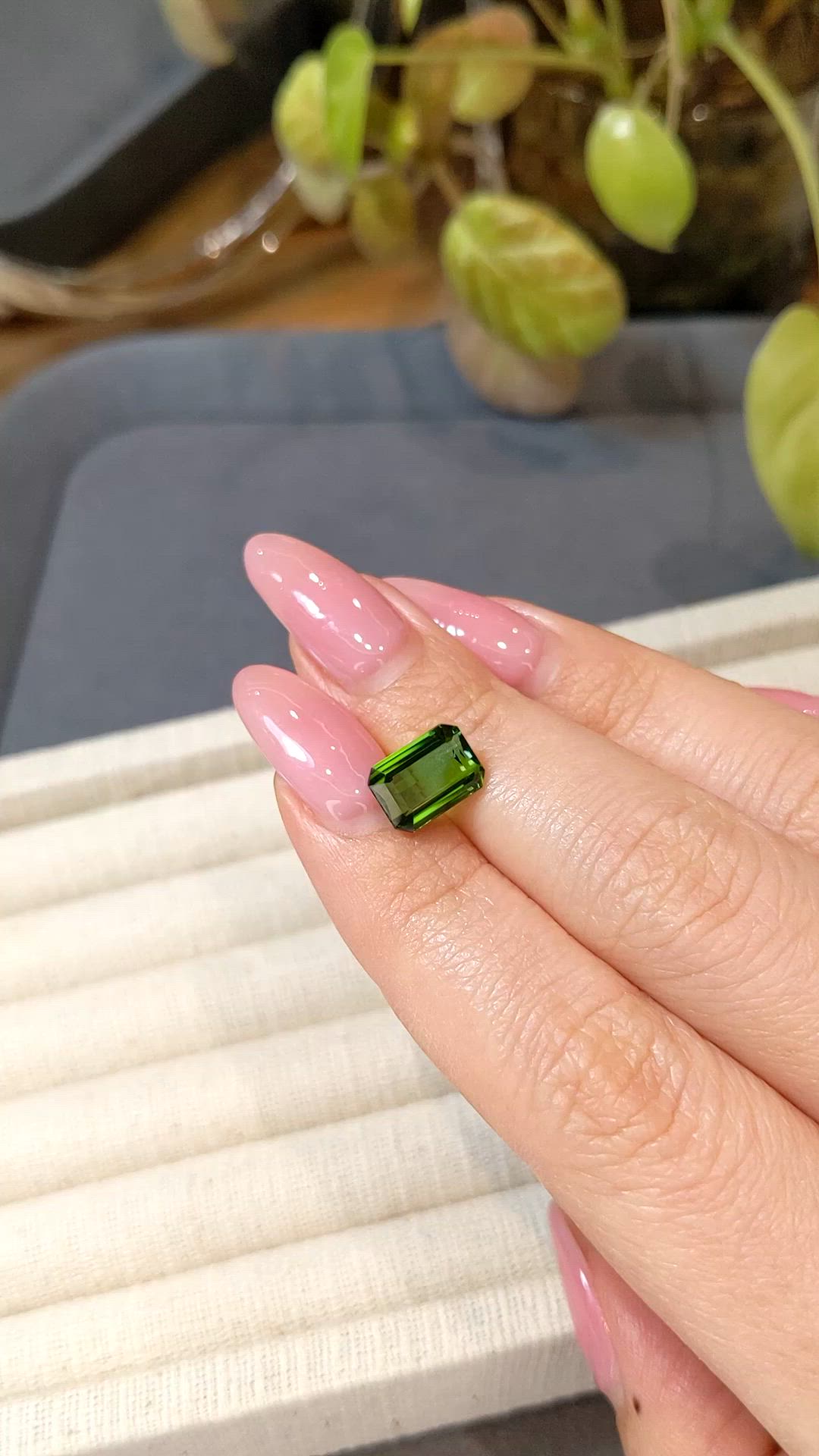 3.14 Ct. Green Tourmaline from Brazil Size Video