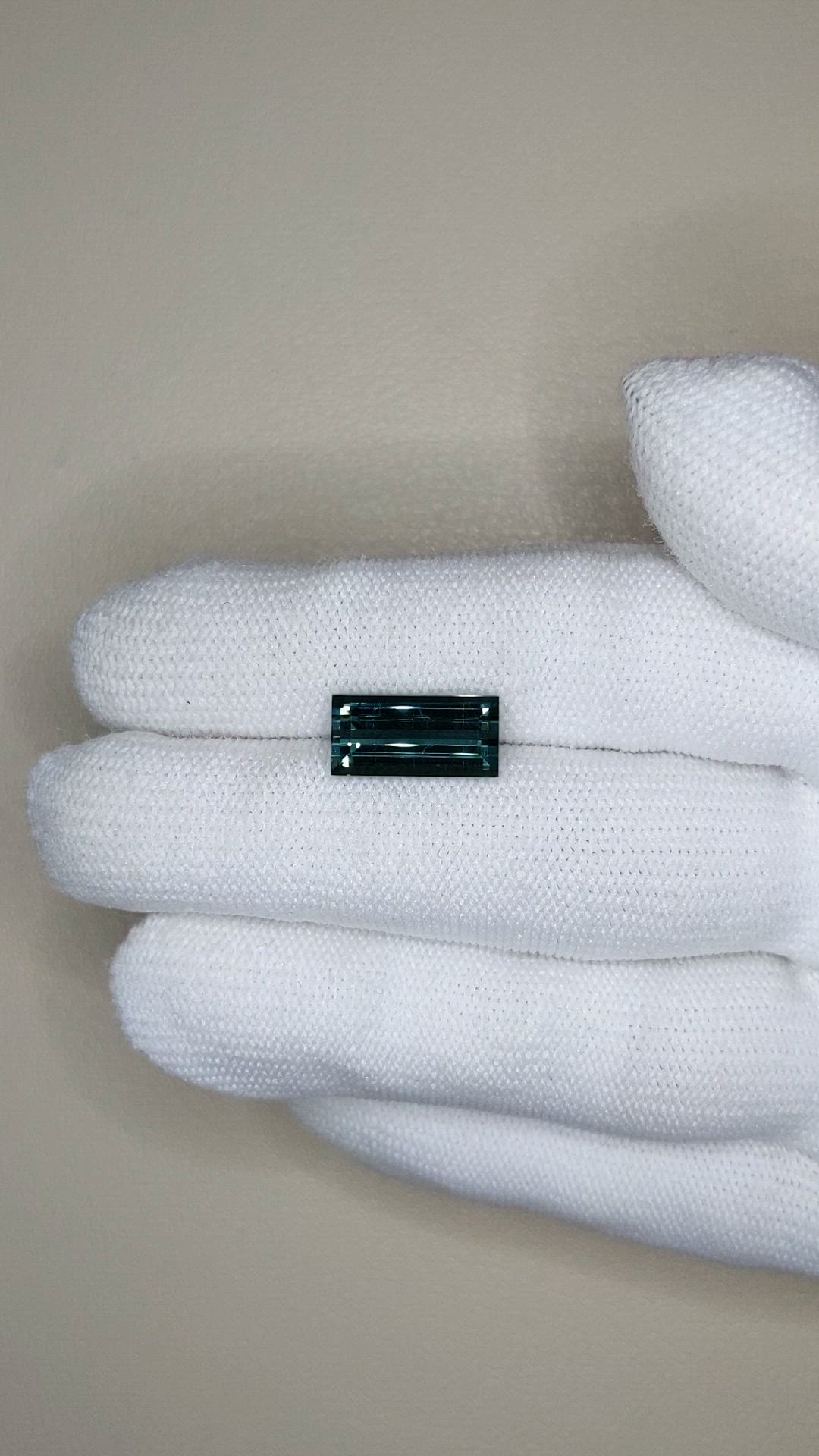 4.29 Ct. Bluish Green Tourmaline from Brazil Size Video