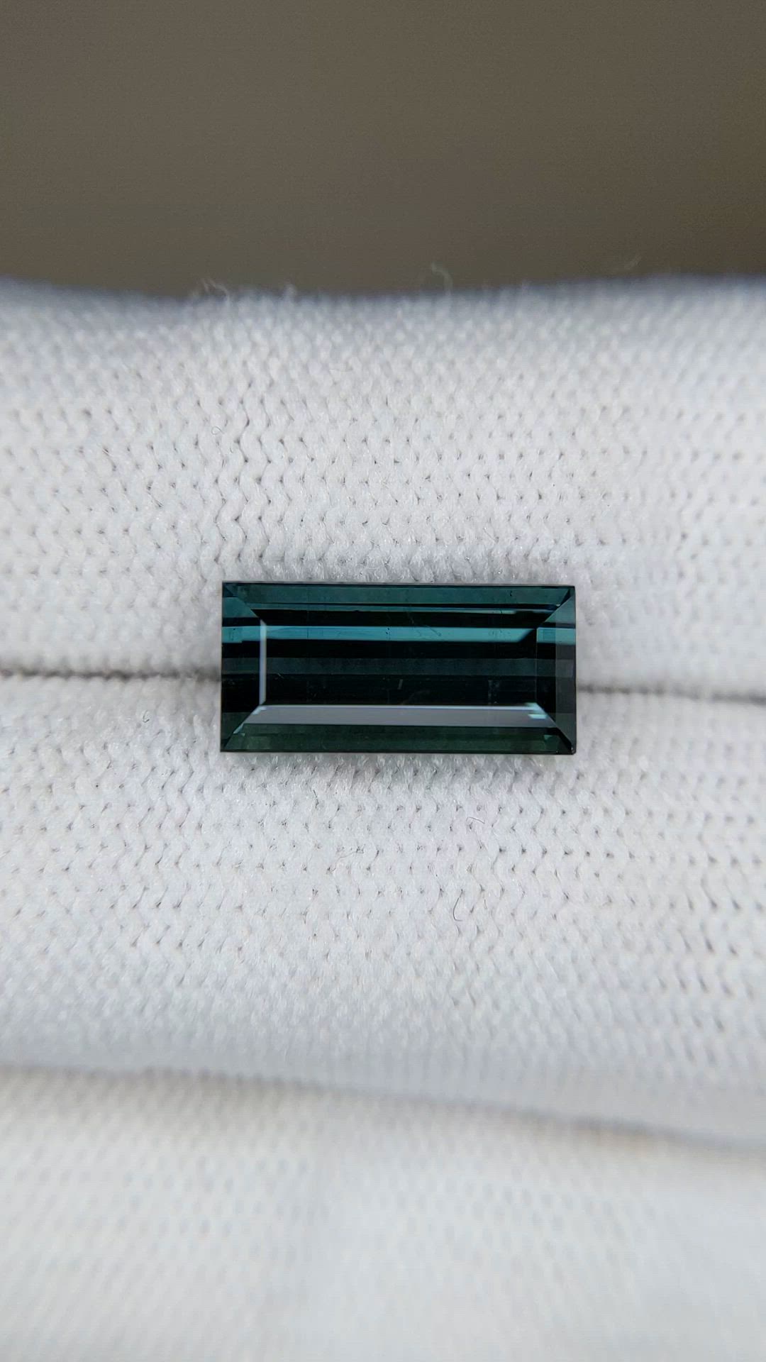 4.29 Ct. Bluish Green Tourmaline from Brazil Size Video