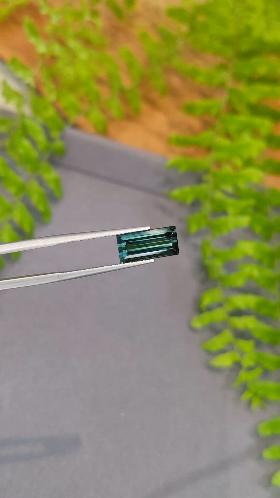 4.29 Ct. Bluish Green Tourmaline from Brazil Size Video