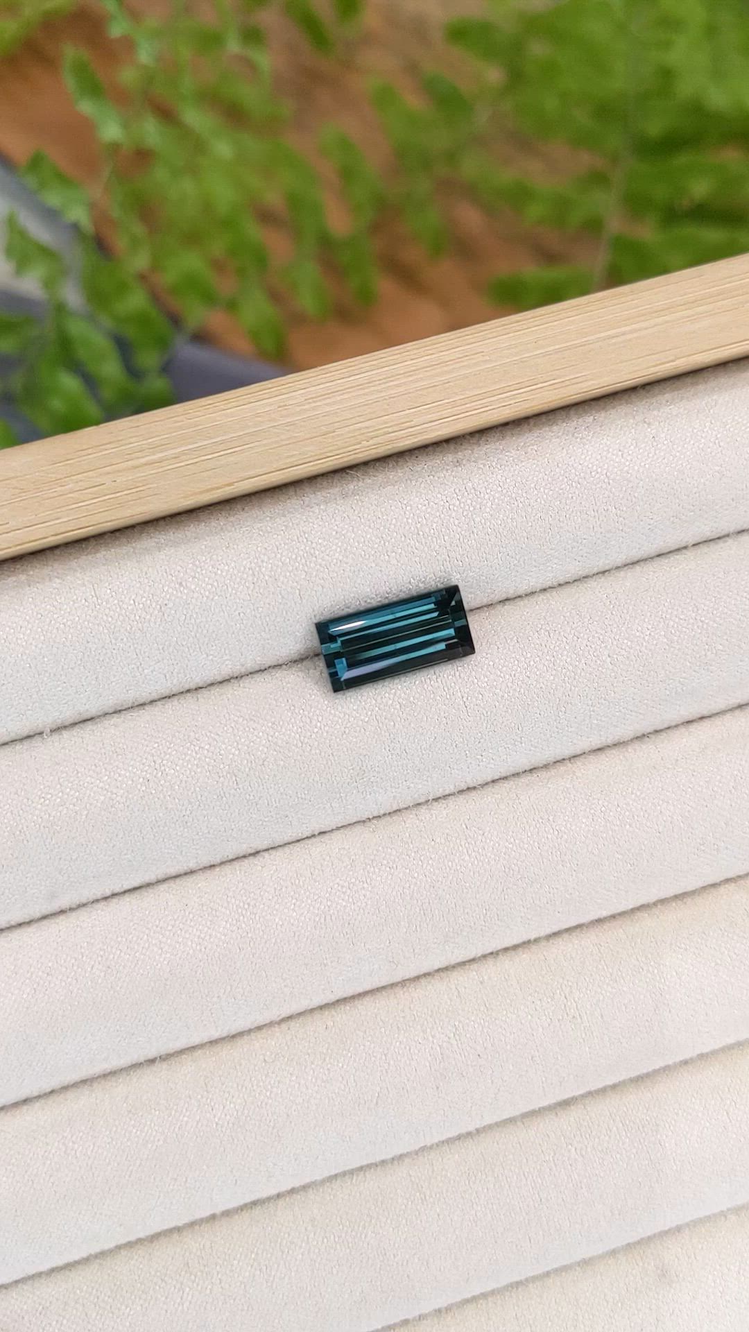 4.29 Ct. Bluish Green Tourmaline from Brazil Size Video