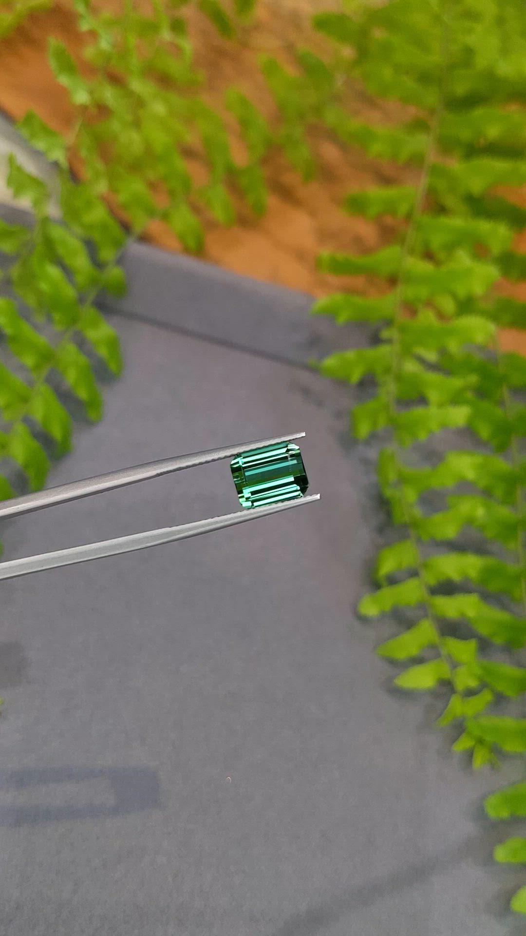 3.96 Ct. Bluish Green Tourmaline from Brazil Size Video