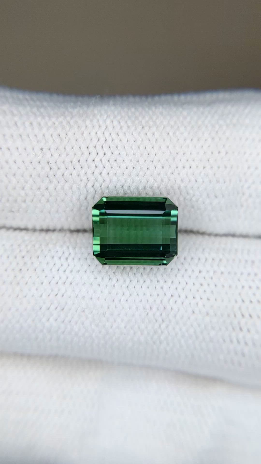 3.96 Ct. Bluish Green Tourmaline from Brazil Size Video
