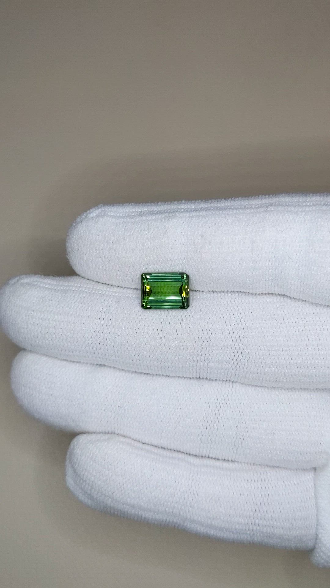 3.93 Ct. Green Tourmaline from Brazil Size Video