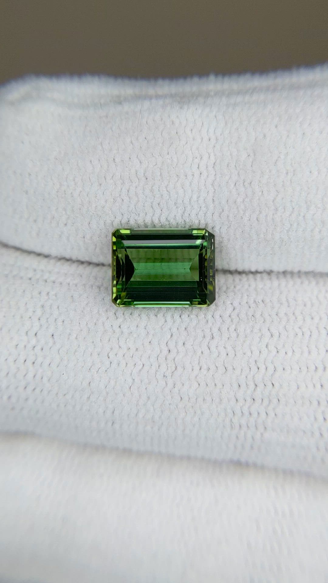 3.93 Ct. Green Tourmaline from Brazil Size Video